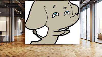 cartoon elephant remembering Wall mural