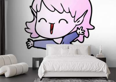 cartoon elf girl Wall mural