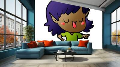 cartoon elf girl Wall mural