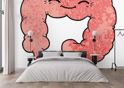 cartoon happy colon Wall mural