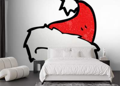 cartoon santa claus hat Wall mural