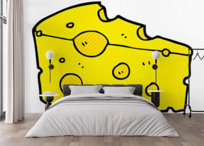 freehand drawn cartoon cheese Wall mural