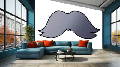 gradient cartoon doodle of a mans moustache Wall mural