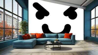 mean face icon Wall mural