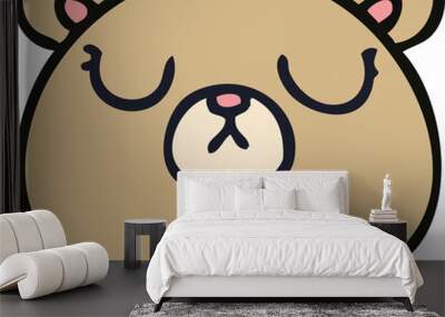 quirky hand drawn cartoon bear Wall mural