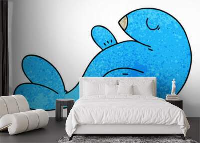 quirky hand drawn cartoon seal Wall mural