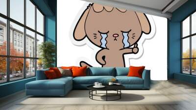 sticker of a cartoon dog Wall mural