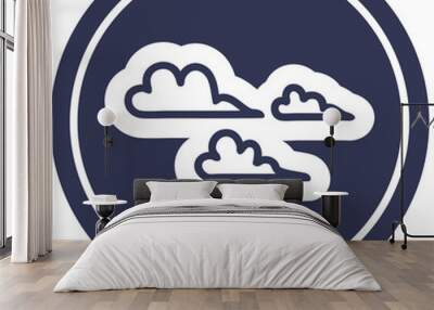 weather cloud circular icon Wall mural