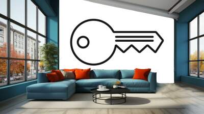 Key Icon, Key Vector, House Keys, House Key Vector, Metal Key, Office Keys, Key Branding, Key Outline, Vector Illustration Background Wall mural