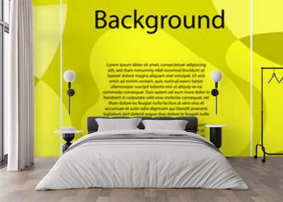 Pattern Seamless Abstract background banner of flat Fluidity in yellow tones. Wall mural