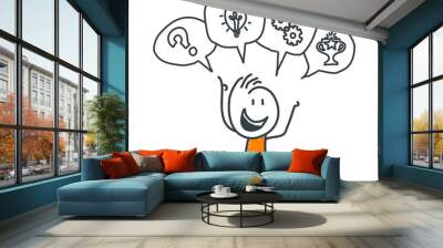 Stick men figures for business purposes or presentations. Vector. Wall mural