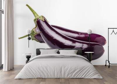 Aubergine isolated on transparent background
 Wall mural