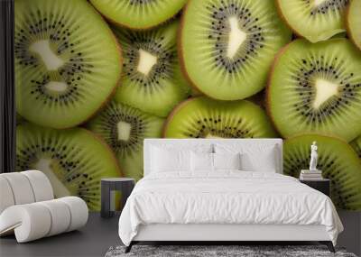 fresh kiwi slices background
 Wall mural