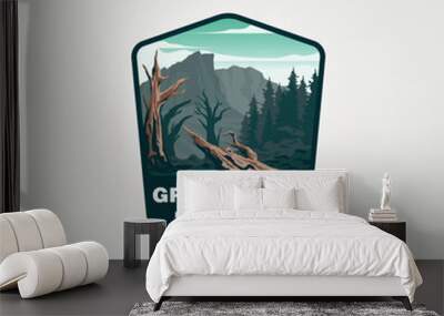 vector of great basin national park logo design, united states national park vector illustration design Wall mural