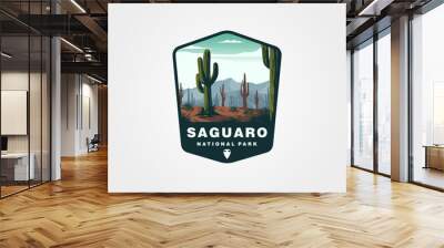 vector of saguaro national park logo patch vector symbol illustration design Wall mural