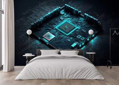 computer chip semiconductor processor Wall mural