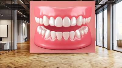 healthy teeth isolated on background Wall mural