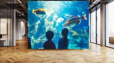 Marine biologists care for aquatic animals and educate visitors about marine life. Wall mural