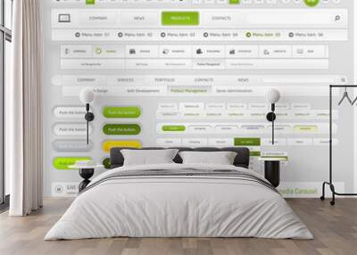 Web design navigation menu pack (green) Wall mural