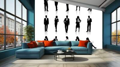 business people silhouettes Wall mural