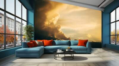 fire in the sky Wall mural