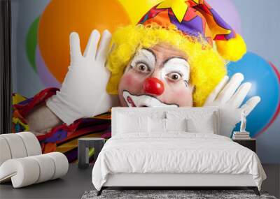 Clown Makes Funny Face Wall mural