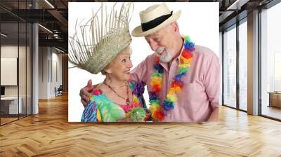 senior couple vacationing Wall mural