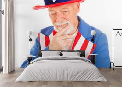 Uncle Sam Reads the Bible Wall mural