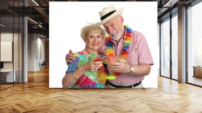 vacation seniors with cocktails Wall mural