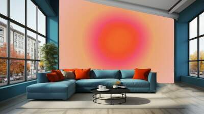 grainy circle gradient, warm energy, red, pink, yellow Wall mural