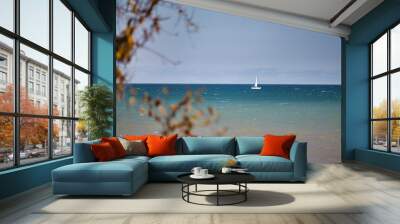 Sailboat on Lake Wall mural