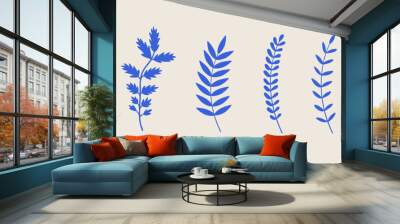 Simple hand drawn plant illustration Wall mural