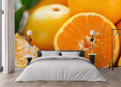 Fresh oranges Wall mural