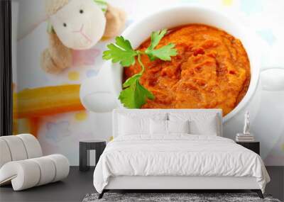 Homemade carrot puree Wall mural