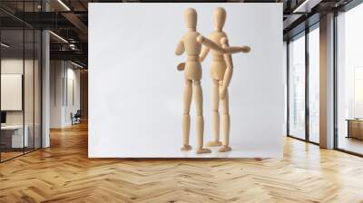 two wooden puppets Wall mural