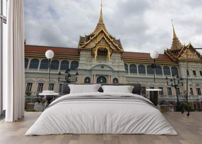 View of famous landmarks in Thailand the Grand Palace Bangkok, Thailand July 1st,2020 Wall mural