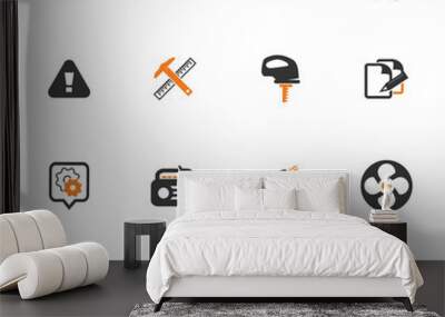 Electronics repair icons set Wall mural