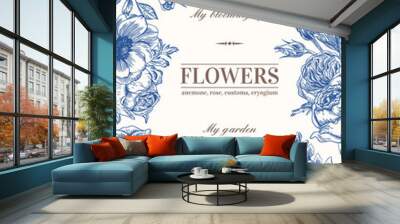 floral vector background. Wall mural