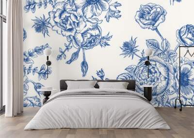 Seamless floral pattern. Wall mural