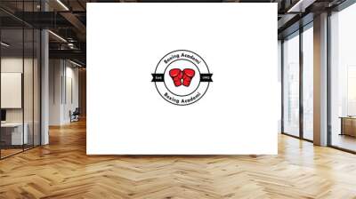 Boxing academy logo vector graphics Wall mural