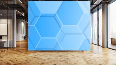 Hi-tech background design. The concept of chemical engineering, genetic research, innovative technologies. Hexagonal background for digital technology, medicine, science, research and healthcare. Wall mural