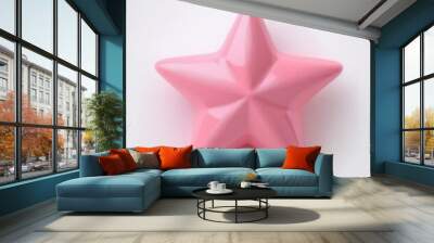 Pink Star-Shaped Decorative Object Wall mural