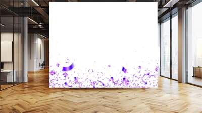 Celebration background template with purple confetti illustration. happy new year, element design Wall mural