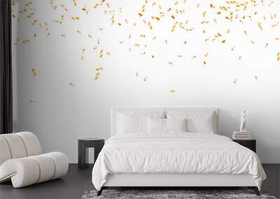 Shiny gold confetti for greeting card, banner holiday, surprise and congratulation Wall mural