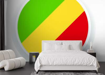 republic of the congo Flag Vector Wall mural