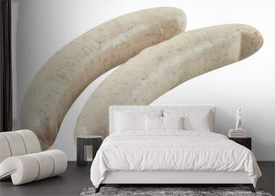 Seaweed sausage, 2 pieces cut out isolated transparent background Wall mural