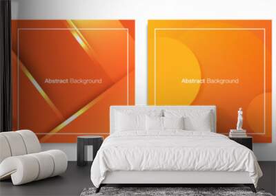 Abstract orange luxury background vector illustration set Wall mural