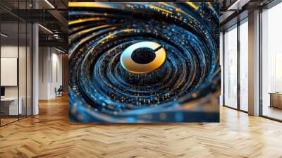 A mesmerizing abstract swirl of light and color, evoking a sense of depth and movement, perfect for digital art projects. Wall mural