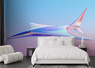 Aerospace flying for transportation in the sky. Airplane technology for business and service Wall mural