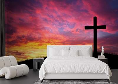 Jesus christ with cinematic light and scene. Christianity , bible and god believe Wall mural